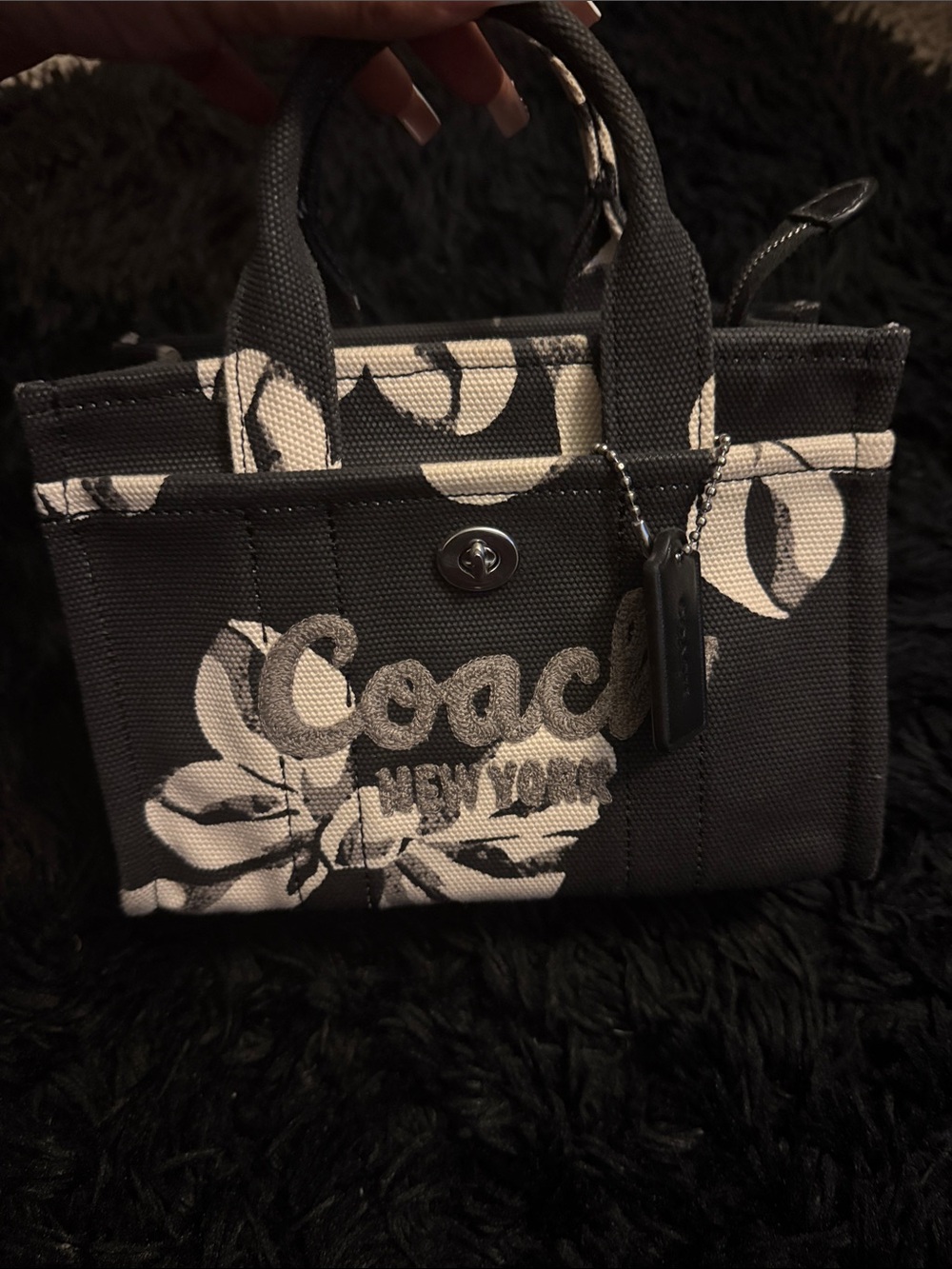 Coach Mini Tote 20 Bow print
